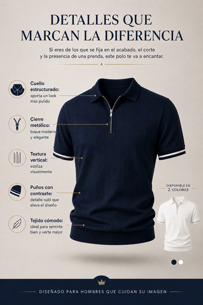 OASIS - Polo con Cremallera